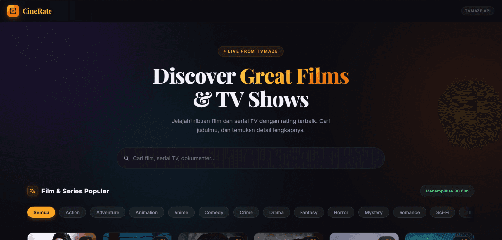 Screenshot CineRate — Film & TV Rating